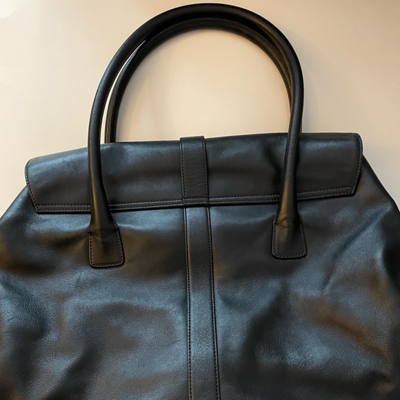 Authentic Chanel Vintage Black CC Turn-lock Leather Satchel - Picture 3 of 13